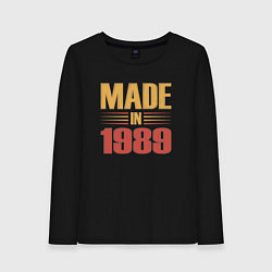 Лонгслив хлопковый женский Сделано в 1989 сепия, цвет: черный