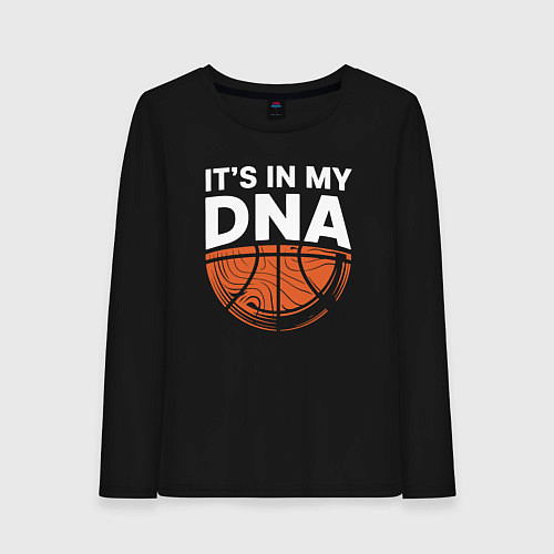 Женский лонгслив Баскет у меня в днк / Черный – фото 1