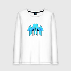 Лонгслив хлопковый женский Cortex голубой aneurism iv, цвет: белый