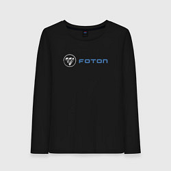 Лонгслив хлопковый женский Foton, цвет: черный