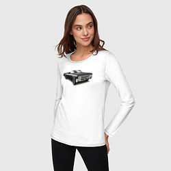 Лонгслив хлопковый женский Кабриолет, цвет: белый — фото 2