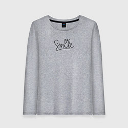 Женский лонгслив Улыбка твоего дня