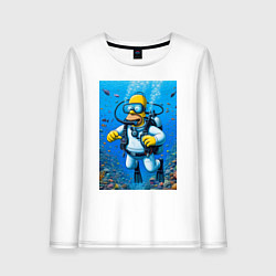 Женский лонгслив Homer diving - ai art fantasy