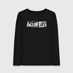 Женский лонгслив Blink 182 трафарет белый