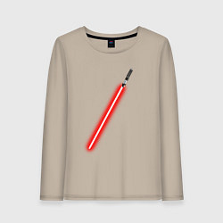 Лонгслив хлопковый женский Меч ситха звёздные войны, цвет: миндальный