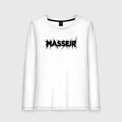 Лонгслив хлопковый женский Массажист, цвет: белый