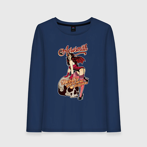 Женский лонгслив Aerosmith Woman / Тёмно-синий – фото 1
