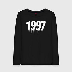 Лонгслив хлопковый женский 1997 год в стиле гранж, цвет: черный