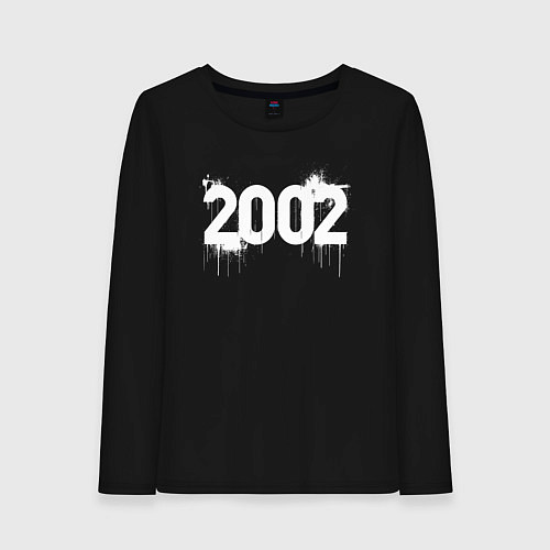 Женский лонгслив Граффити стиль 2002 / Черный – фото 1