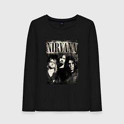 Лонгслив хлопковый женский Nirvana foto, цвет: черный