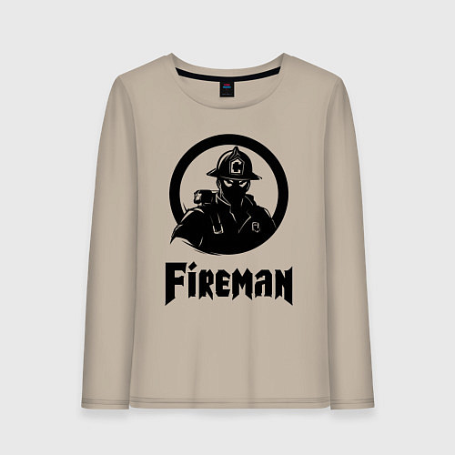 Женский лонгслив Пожарный аниме / Миндальный – фото 1