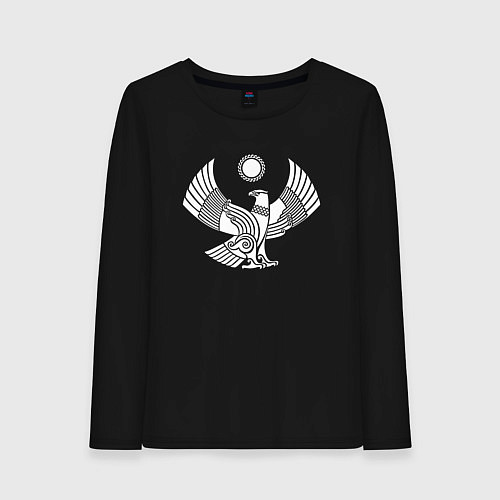 Женский лонгслив Дагестанский герб / Черный – фото 1