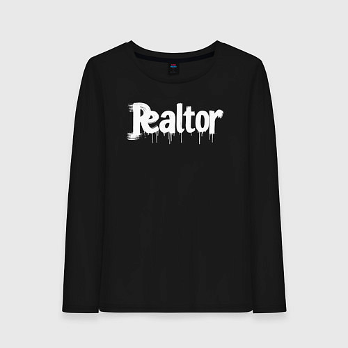 Женский лонгслив Граффити риэлтор / Черный – фото 1