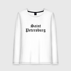 Лонгслив хлопковый женский Saint Petersburg - Russia, цвет: белый