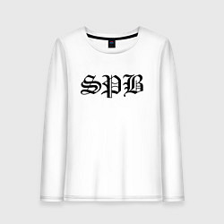 Лонгслив хлопковый женский Saint Petersburg - meme, цвет: белый
