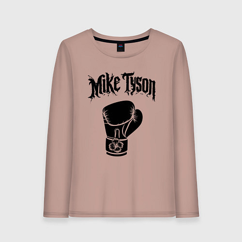 Женский лонгслив Майк Тайсон перчатка / Пыльно-розовый – фото 1