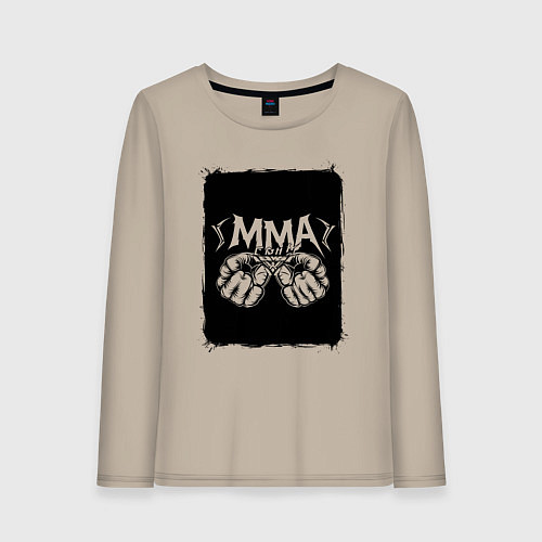 Женский лонгслив Сила кулаков ММА / Миндальный – фото 1