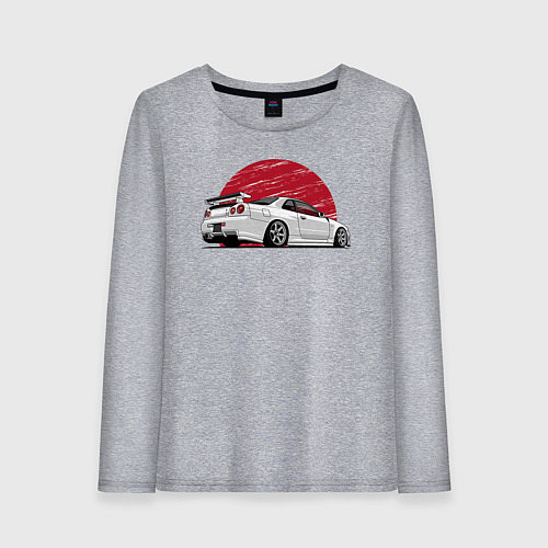 Женский лонгслив Nissan Skyline art / Меланж – фото 1