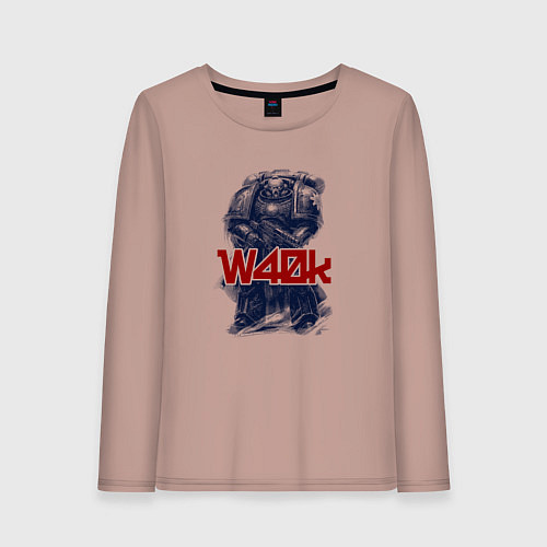 Женский лонгслив Космический десантник / Пыльно-розовый – фото 1