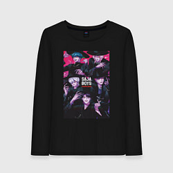 Лонгслив хлопковый женский Saja Boys, цвет: черный