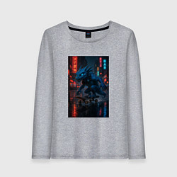 Лонгслив хлопковый женский Дракон на Колесах, цвет: меланж