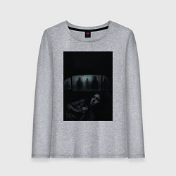 Женский лонгслив Девушка прячется в машине ужасы триллер