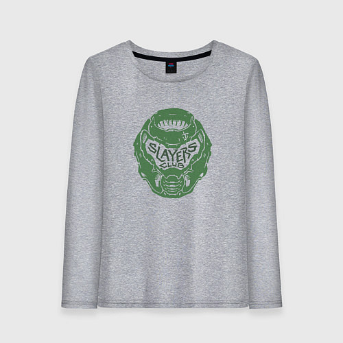 Женский лонгслив Doom slayer logo / Меланж – фото 1