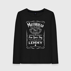 Лонгслив хлопковый женский Motorhead whiskey, цвет: черный