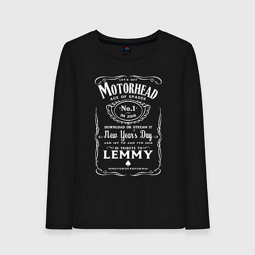 Женский лонгслив Motorhead whiskey / Черный – фото 1