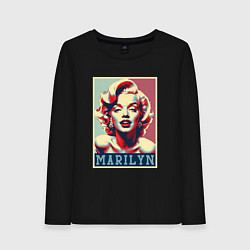 Лонгслив хлопковый женский Marilyn, цвет: черный