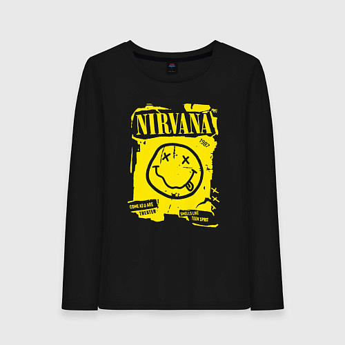 Женский лонгслив Nirvana 1987 / Черный – фото 1