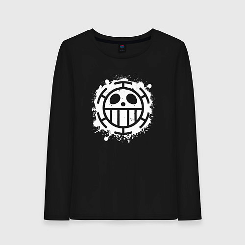 Женский лонгслив Пираты сердца - лого / Черный – фото 1