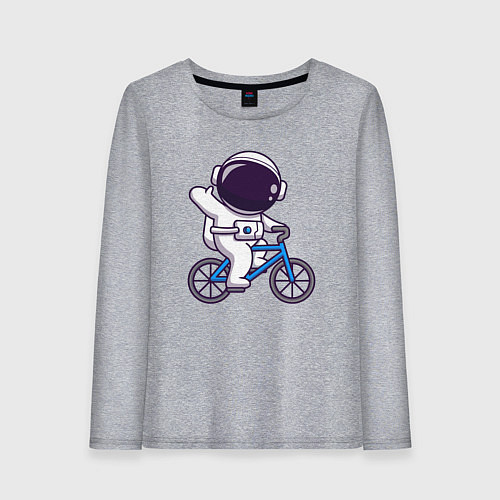 Женский лонгслив Space bike / Меланж – фото 1