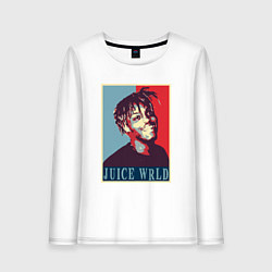 Лонгслив хлопковый женский Juice WRLD rapper, цвет: белый
