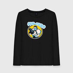 Лонгслив хлопковый женский Sub-zero fighter, цвет: черный