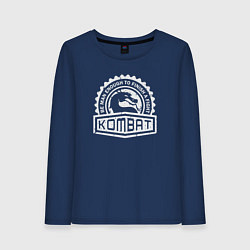 Лонгслив хлопковый женский Fight mortal kombat, цвет: тёмно-синий