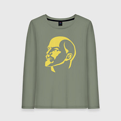 Лонгслив хлопковый женский USSR Lenin, цвет: авокадо