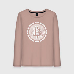 Женский лонгслив Биткоин цифровой
