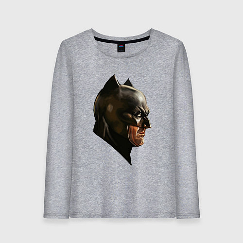 Женский лонгслив Face Batman / Меланж – фото 1