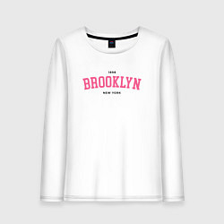 Лонгслив хлопковый женский Brooklyn 1898, цвет: белый
