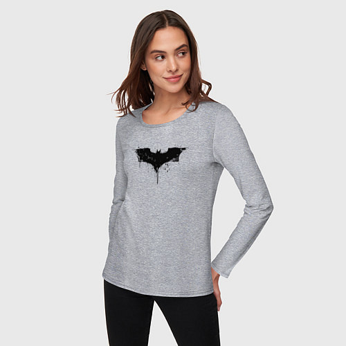 Женский лонгслив Dark knight style / Меланж – фото 3