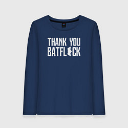 Лонгслив хлопковый женский Thank you Batfleck, цвет: тёмно-синий