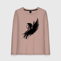 Женский лонгслив Фредди Меркьюри с ангельскими крыльями