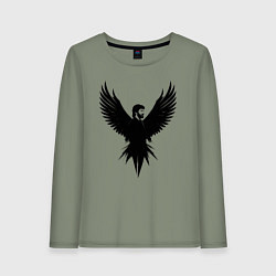 Лонгслив хлопковый женский Крылатый Чак Норрис, цвет: авокадо