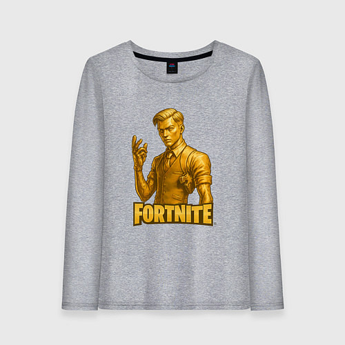 Женский лонгслив Золотой Мидас Fortnite / Меланж – фото 1