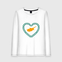 Женский лонгслив Кипр в сердце