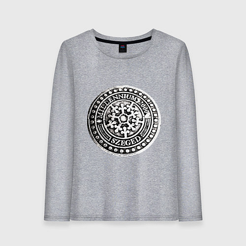 Женский лонгслив Путешествие в Венгрию / Меланж – фото 1