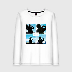 Лонгслив хлопковый женский Depeche Mode world in my eyes, цвет: белый