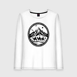 Женский лонгслив Караван у подножия гор