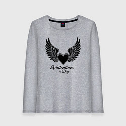 Женский лонгслив Крылья любви: День святого Валентина